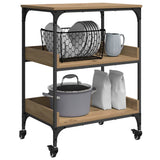 Kitchen Trolley Artisan Oak 60 x 41 x 80.5 cm Engineered Wood 883030