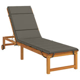 Sunlounger Cushion GEMERT 100% Polyester Grey 200 x 60 x 3 cm 948510