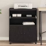 Printer Stand Black Oak 60 x 48 x 74 cm Engineered Wood 862287