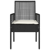 Garden Chair 2 pcs Black 55 x 53 x 85 cm Poly Rattan 42003445