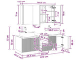 Bathroom Cabinet Set 4 pcs Old Wood Engineered Wood 3406469