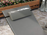 Set of Two Adjustable Back Sun Loungers - Grey T3398P320086