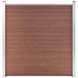 WPC Fence Set 9 Square 1 Slanted 1657x186 cm Brown 3053223
