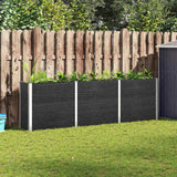 Garden Raised Bed Grey 300x50x91 cm WPC 318100
