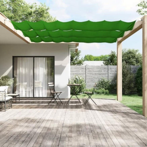 ZNTS Vertical Awning Light Green 100x1000 cm Oxford Fabric 148309