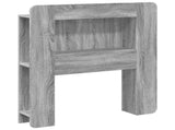 Headboard Cabinet with Storage Grey Sonoma Engineered Wood 8001252