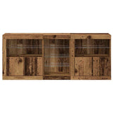 LED Sideboard Old Wood 162 x 37 x 67 cm Engineered Wood 3333115