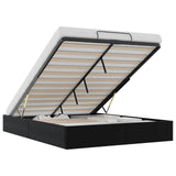 Ottoman Bed Frame Black Queen Size Velvet 3403076