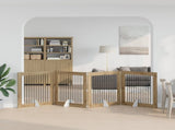 Dog Gate with Stands 4 pcs Artisan Oak 100 x 100 cm 892036