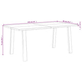 ZNTS Dining Table 150x90x75 cm Solid Wood Acacia 353298