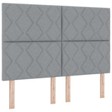 Headboard with Headboard Light Grey 144 cm Faux Leather 3337912