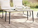 Garden Table Natural 80 x 40 x 45 cm Poly Rattan 42010365
