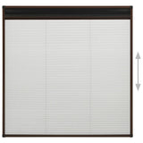 Plisse Insect Screen for Windows Aluminium Brown 120x120 cm 148656