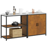 Kitchen Storage Set HATTEM 2 pcs Rusty Steel 3392658