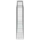 Arched Gabion Baskets 8 pcs 400x50x200/220 cm Galvanised Iron 3147067