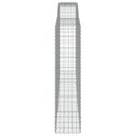 Arched Gabion Baskets 8 pcs 400x50x200/220 cm Galvanised Iron 3147067