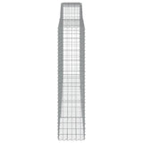 Arched Gabion Baskets 8 pcs 400x50x200/220 cm Galvanised Iron 3147067