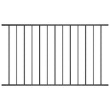 Fence Panel Woerden Powder-coated Steel 1.7x1.17 m Black 145220