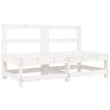 6 Piece Garden Lounge Set White Solid Wood Pine 3186460