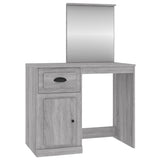 Dressing Table with Mirror Grey Sonona 90x50x132.5 cm Engineered Wood 816766