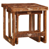 Nesting Tables 2 pcs Brown 46 x 46 x 45 cm Solid Reclaim Wood 4104558