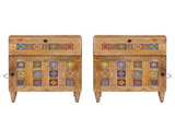 Bedside Cabinet Natural 50 x 33 x 60 cm Solid Mango Wood 4018268