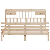 Bookcase Bed without Mattress 180x200 cm Super King Solid Wood Pine 3322802