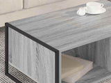 Coffee Table Grey Sonoma 80 x 50 x 40 cm Engineered Wood 886435