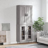 Highboard Grey Sonoma 69.5x34x180 cm Engineered Wood 3199655
