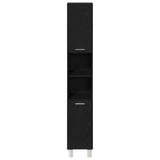 Bathroom Furniture Set with Door 3 pcs Black 30 x 30 x 179.5 cm 3333049
