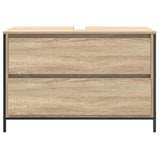 Bathroom Basin Cabinet with Drawers Sonoma Oak 90x34.5x60 cm 861878