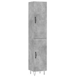 Highboard Concrete Grey 34.5x34x180 cm Engineered Wood 3198821