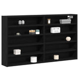 Display Cabinet Black Oak 100 x 15 x 58 cm Engineered Wood 873906