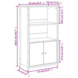 Highboard Black 62x32x103.5 cm Engineered Wood 834215
