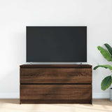 ZNTS TV Cabinet Brown Oak 100x35x54 cm Engineered Wood 861811