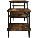 TV Cabinet Smoked Oak 197x35x52 cm Engineered Wood 826327