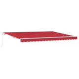 Awning Retractable Manual Red 4.5 x 3.5 m Polyester and metal 3331169