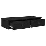 ZNTS Wall Shelf with Drawers Black 80x31x17 cm Engineered Wood 859951