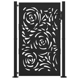 Garden Gate Black 100x150 cm Steel Flame Design 4100991