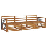 Outdoor Sofa Set 3 pcs Natural Solid Acacia Wood 3372949