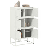 Sideboard White 68.5x38.5x123.5 cm Steel 846493