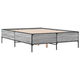 Bed Frame without Mattress Grey Sonoma 135x190 cm Double 3279815