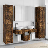Bathroom Furniture Set 6 pcs Smoked Oak 3407187