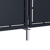 Garden Gate Steel 300x175 cm Anthracite 144527