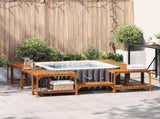 Hot Tub Surround Solid Acacia Wood Brown 3334764