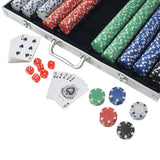 Poker Set with 1000 Chips Aluminium 80183