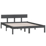 Bed Frame without Mattress Grey Solid Wood 200x200 cm 810169