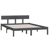 Bed Frame without Mattress Grey Solid Wood 200x200 cm 810169
