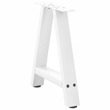 ZNTS Coffee Table Legs A-Shaped 2 pcs White 38x cm Steel 4012829