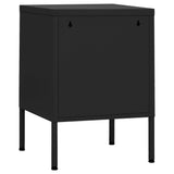 Nightstand Black 35x35x51 cm Steel 336214